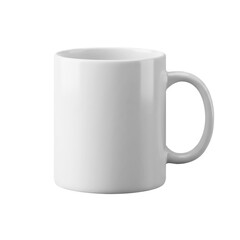 Minimal White Coffee Mug for Branding or Print Design Mockup