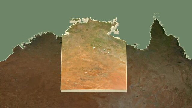 Northern Territory - territory of Australia, extruded. Satellite map