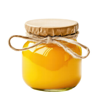 Isolated Jar of Yellow Spread