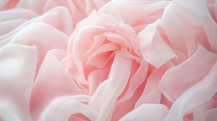 Soft Pink Fabric Swirls: Abstract Composition for Textile Backdrop