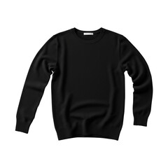 Naklejka premium Blank Black Crewneck Sweatshirt Mockup