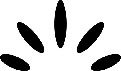 Doodle shine sunburst sparkle ray icon in line. isolated on transparent background