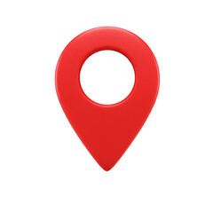 A red location pin symbolizing a point of interest on a map or navigation app.