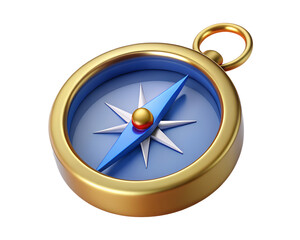 navigation Compass. 3d rendering isolated on white background. cartoon plastic style icon