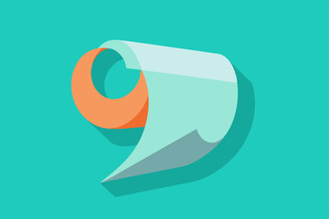 vector illustration of a white paper