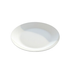 Elegant White Plate for Serving Meals, Ideal for Dining and Entertaining, Minimalist Design for Modern Home Decor on transparent background