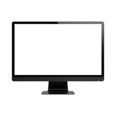 Fototapeta premium Isolated PC Monitor on Transparent Background for Graphic Design Use