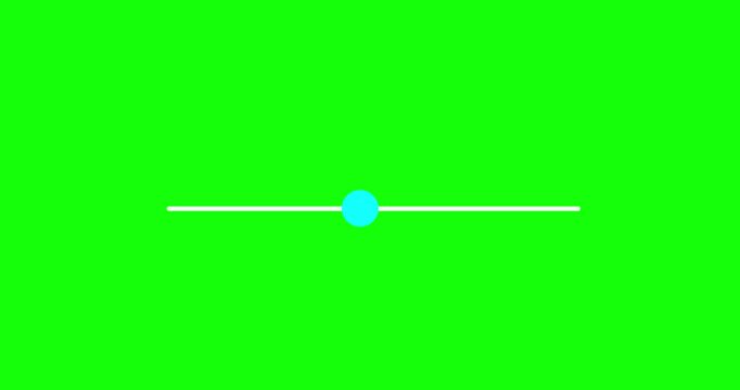 Single cartoon blue white color circle slider greenbox loop. Scrollbars slide switch elements for motion graphic design preset background in business education explainer video with people or geometry.