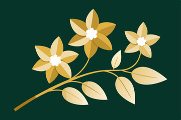 Naklejka premium yellow flowers on black background