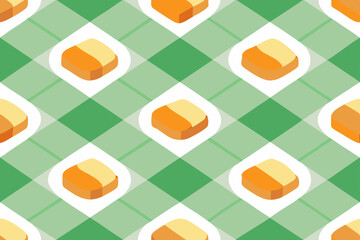 seamless pattern with green squares
