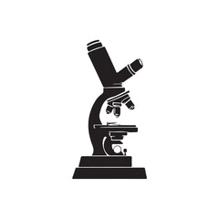 ector illustration of a microscope with a detailed and modern design isolated on white background.