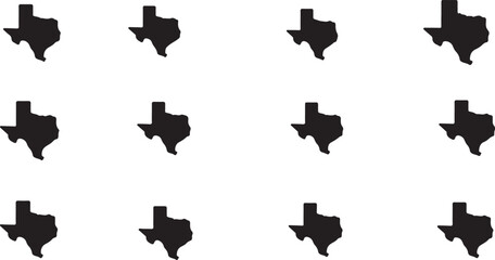 Create a kinds of Texas map icon set, Texas map isolated on transparent background, vector illustration with white background.