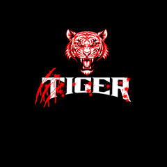 Abstract splash style vector colourfull and fashionable Tiger attact t-shirt design for man and women. Tiger  t-shirt design template.