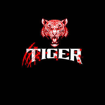 Abstract splash style vector colourfull and fashionable Tiger attact t-shirt design for man and women. Tiger  t-shirt design template.