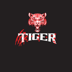 Abstract splash style vector colourfull and fashionable Tiger attact t-shirt design for man and women. Tiger  t-shirt design template.