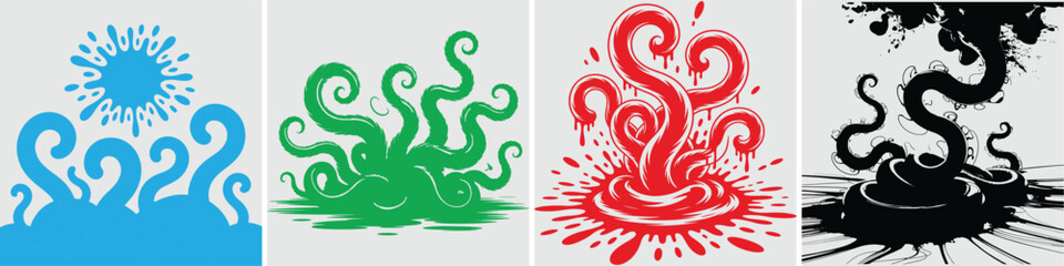 Abstract floral background with red flowers in a colorful vintage style design for holiday and festive decoration