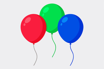 balloons isolated on white