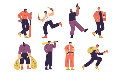 Dynamic Characters Illustrated in Engaging and Vibrant Action Poses with Vivid Colorful Details