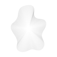 abstract organic flowing wavy stripes circle ring. fluid shapes vector design. blend effect