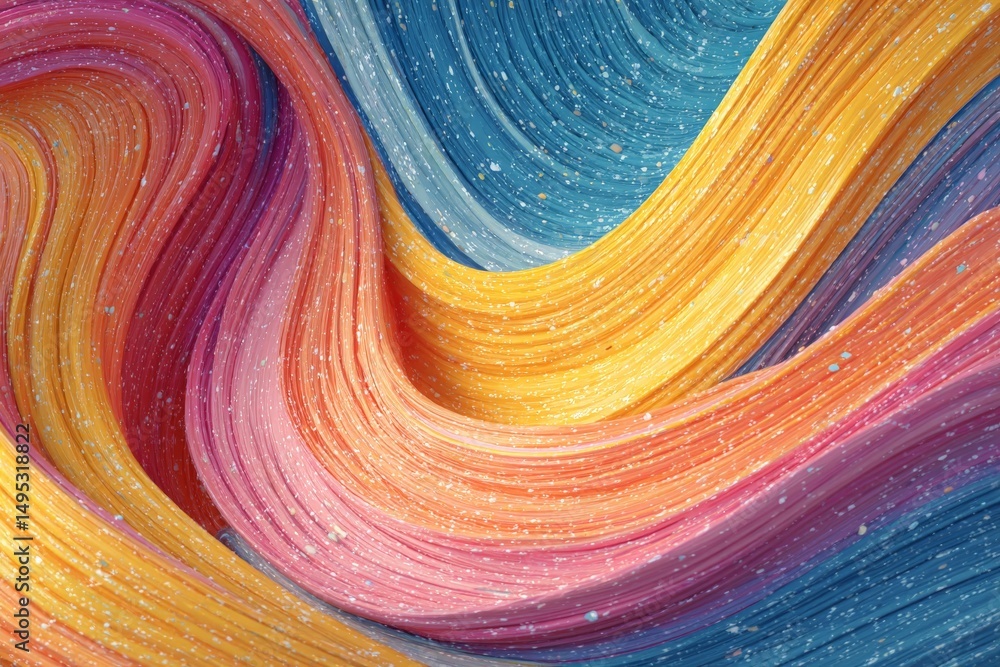 Aufkleber colorful abstract swirl of paint showcasing vibrant hues and textured movement in a creative art com