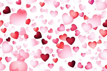 background of colored hearts