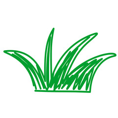 Children Drawing Grass