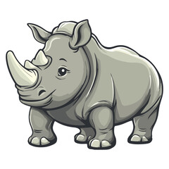Fototapeta premium rhino, animal, vector, transparent background, mammal, isolated, wildlife, nature, wild, zoo, large, dangerous, horned, big, huge, creature