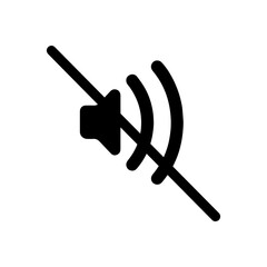 Silent mode icon for mobile device with transparent background sound off symbol