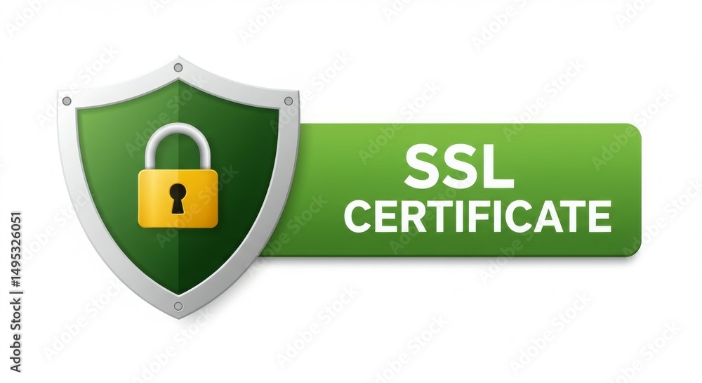 Aufkleber a graphic representation of an ssl certificate symbolizing online security.