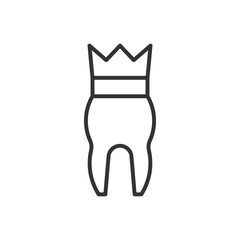 Crown tooth icon sign symbol vector