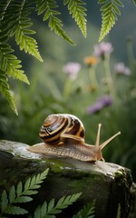snail on a leaf