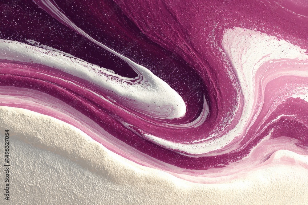 Aufkleber swirls of purple and white create a mesmerizing abstract pattern with rich textures and colors