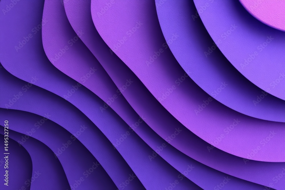 Aufkleber Abstract layers of purple paper create a visually striking textured background for design projects or digital artwork