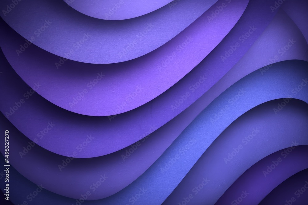 Aufkleber abstract design featuring layered waves in shades of purple and blue creating a visually dynamic bac