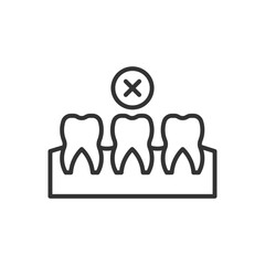 Cancel tooth icon - delete tooth icon