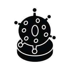 A captivating isometric icon representing a harmful virus