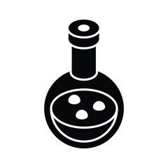 A stylish isometric style icon of scientific flask