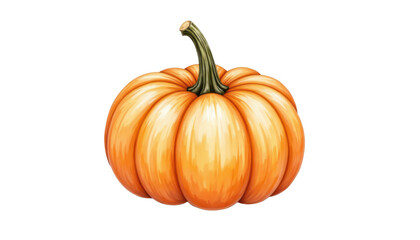 Obraz premium Vibrant orange pumpkin against a stark black background, autumnal still life photography