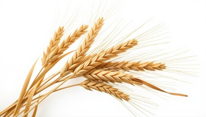 Close-up view of wheat ears, ready for harvest, presenting a rustic feel