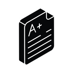 Well designed isometric icon of medical report