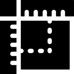 Rounded Filled Ruler Icon