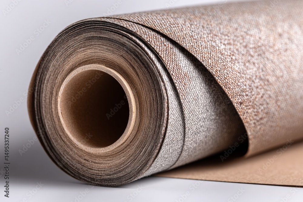 Poster high-quality textured paper roll ready for artistic and crafting projects at a creative workspace