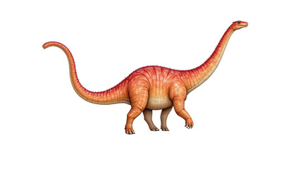 A small dinosaur's prehistoric adventure, exploring lush world with its long neck