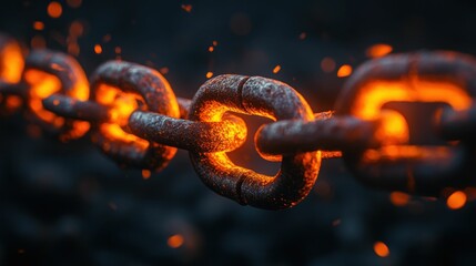 Burning chain link