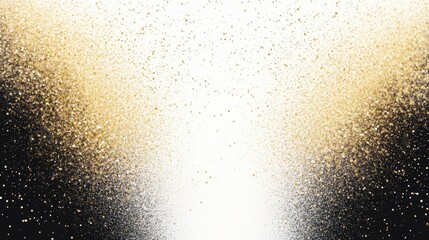 Obraz premium Abstract gradient background with golden particles fading into a white center, ideal for design use