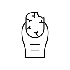 Nail Infection Icon vector