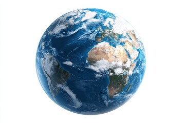 Earth displays its vast continents, oceans, and clouds from space in a stunning view of our planet