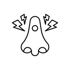 Nasal Congestion Icon vector