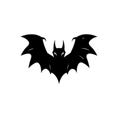 bat wings with claws silhouette on white 