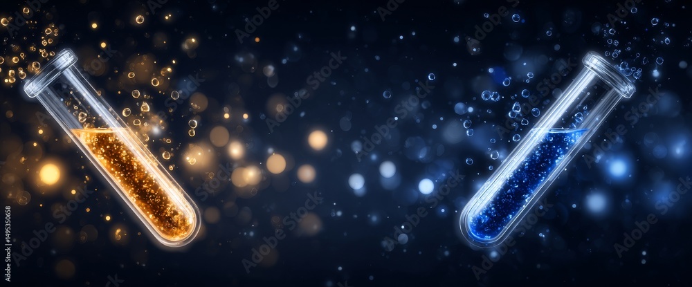 Poster vibrant water bubbles creating stunning splashes and reflections are set in an artistic and colorful